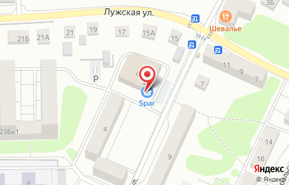 Супермаркет Spar на Алданской улице на карте