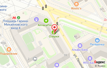 Торговый дом АгроСад на Площади Гарина-Михайловского на карте