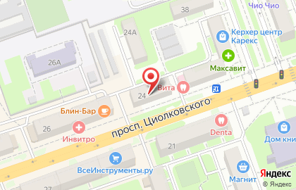 Цветочный магазин Ловибукет на проспекте Циолковского в Дзержинске на карте