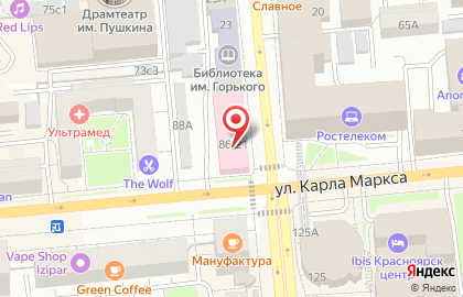 Красноярская санитарная авиация на карте