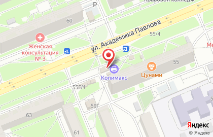 Киоск по продаже печатной продукции Розпечать на улице Академика Павлова, 55е киоск на карте