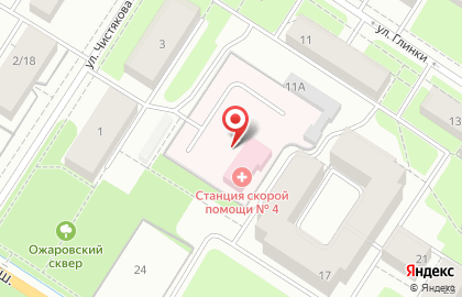 Станция Скорой Медицинской Помощи # 4 г. Пушкина на карте