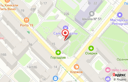Киоск фастфудной продукции, Петроградский район на Большой Зелениной улице на карте