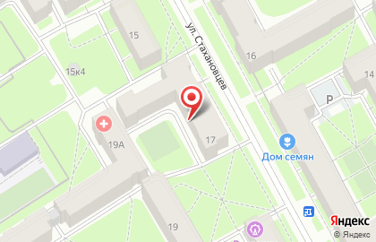 Общежитие в Красногвардейском районе на карте