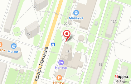 Киоск и магазин Роспечать на проспекте Макеева на карте