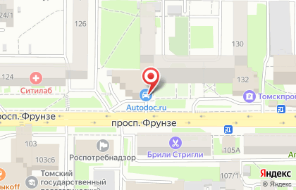 Компания по продаже и производству одежды Милослава на проспекте Фрунзе на карте