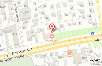 Магазин постельных принадлежностей БельПостель на улице Лермонтова на карте