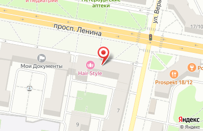 Знание на площади Ленина на карте