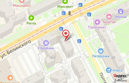 Туристическое агентство Москва-Тур-НН на улице Белинского на карте