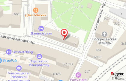 Даниловская баня на карте