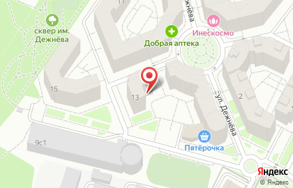 Студия массажа Феникс на улице Дежнева на карте
