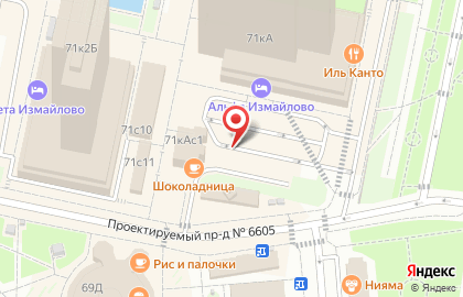 Обжора на Измайловском шоссе на карте