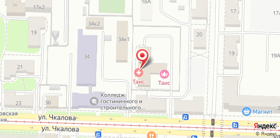 Салон красоты Таис на улице Чкалова на карте