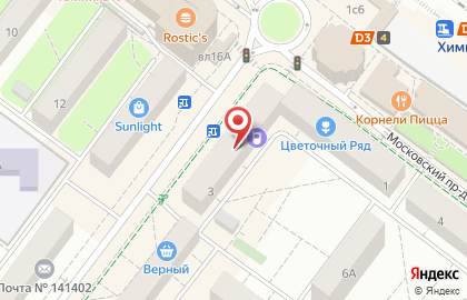 Кофейня Coffee Way на Московской улице в Химках на карте