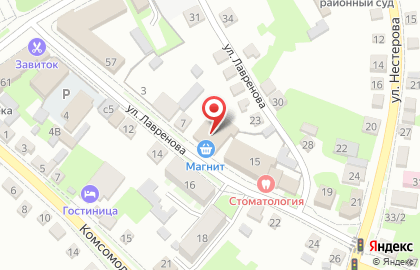 Супермаркет Магнит на улице Лавренова на карте