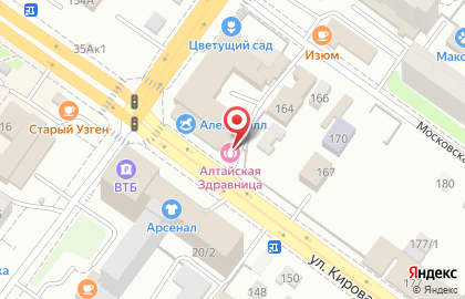 Таежный СПА-салон Алтайская здравница в Октябрьском районе на карте