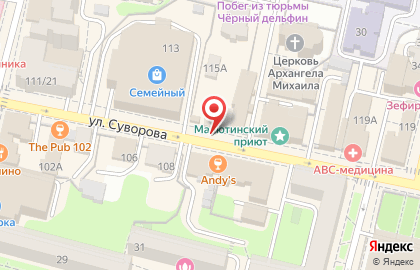 Фортуна на улице Суворова на карте