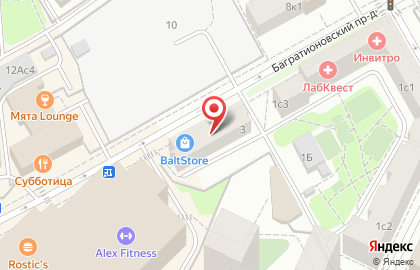 Мосветклиника на улице Багратионовский на карте
