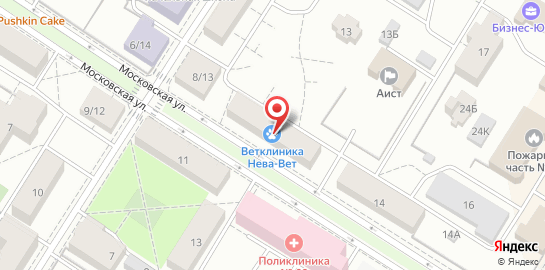 Ветеринарная клиника Нева-Вет на Московской улице на карте