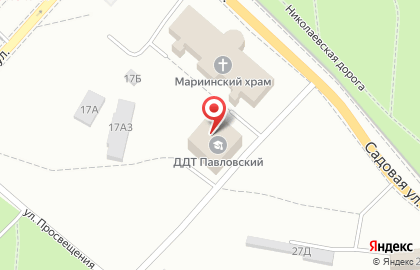 Павловский, дом Творчества Юных Пушкинского Района спб на карте