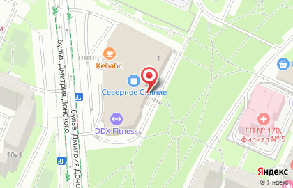 Микрофинансовая компания Кэш Поинт на метро Бульвар Дмитрия Донского на карте