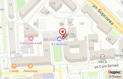 Авиакомпания S7 Airlines в Советском районе на карте