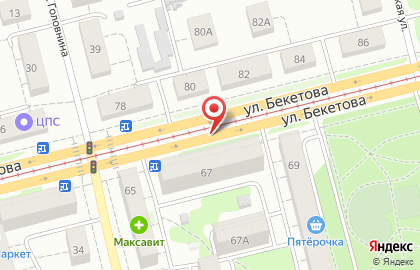 А-Сервис на улице Бекетова на карте