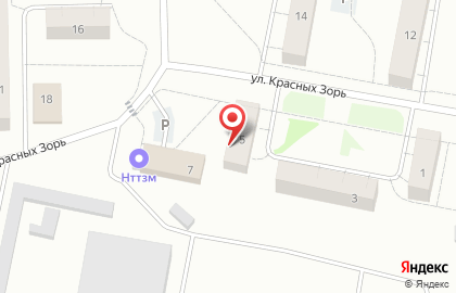Магазин Продукты на улице Красных Зорь на карте