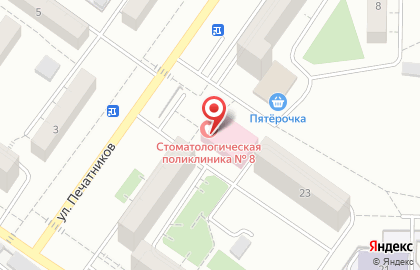 Стоматологическая поликлиника №8 в Советском районе на карте