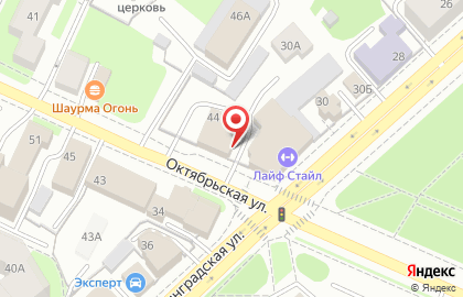 Центр страхования на Октябрьской улице на карте