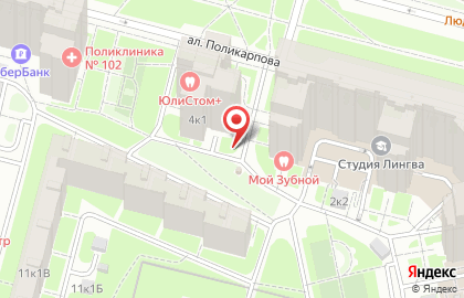 Автомат и киоск по продаже питьевой воды Ключ Здоровья на аллее Поликарпова на карте