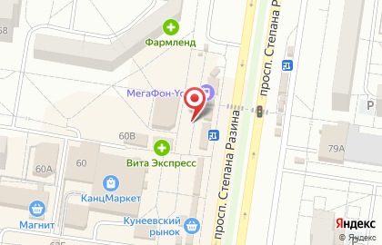 Киоск по продаже фруктов и овощей в Автозаводском районе на карте