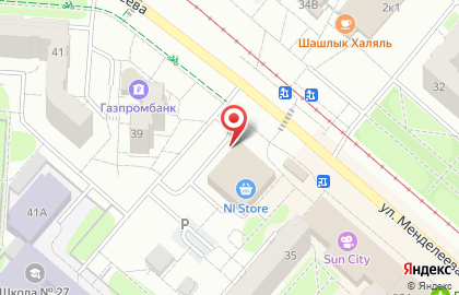 Универсам фиксированной цены FIX price на улице Менделеева в Нижнекамске на карте