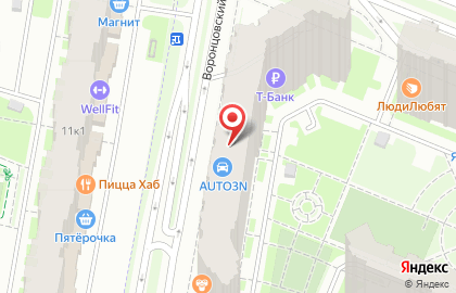 Стоматологическая клиника Айдентика на Воронцовском бульваре в Мурино на карте