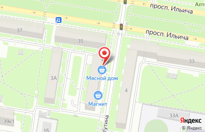 Магазин мясной продукции Индейкин дом в Автозаводском районе на карте