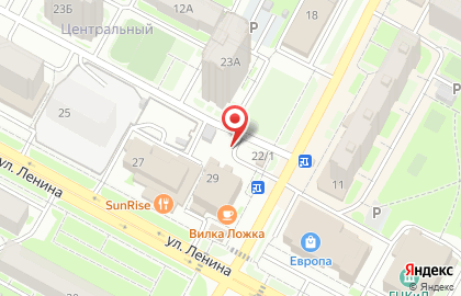 Сеть фирменных магазинов Новосибирская птицефабрика на улице Ленина на карте