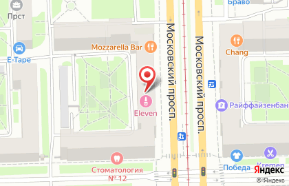 Старт на Московском проспекте на карте