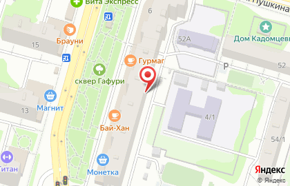 ОАО Банкомат, Уралсиб на улице Гафури на карте