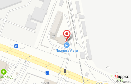 Магазин автотоваров Планета Авто в Октябрьском районе на карте