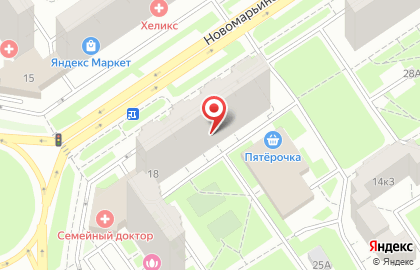 Салон красоты Жемчужина на Новомарьинской улице на карте