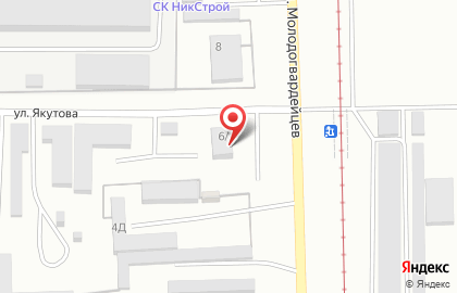 Уралстроймонтаж на улице Молодогвардейцев на карте