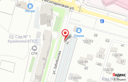 Автостоянка в Красноярске на карте