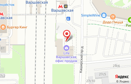 Центр продаж Варшавская LIFE на карте