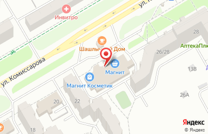 МегаПолис на улице Комиссарова на карте