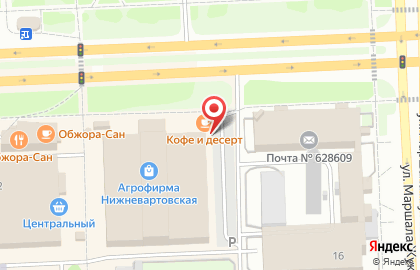 Киоск фастфудной продукции в Ханты-Мансийске на карте