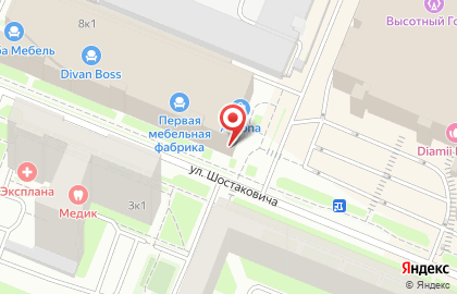 Салон Mirella на улице Шостаковича на карте