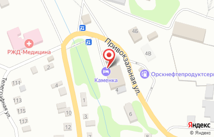 Гостиница Каменка, гостиница на Привокзальной улице на карте
