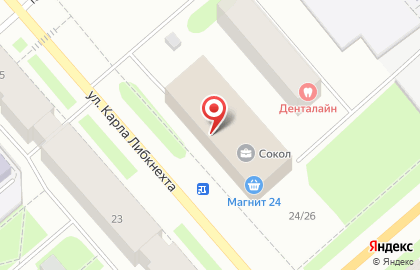 Продуктовый магазин на улице Карла Либкнехта на карте
