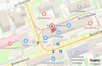 Сеть стоматологических клиник Альдента на Волжской улице на карте