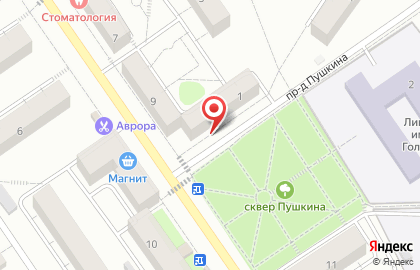 Магазин бытовой химии и косметики Магнит Косметик на проезде Пушкина на карте